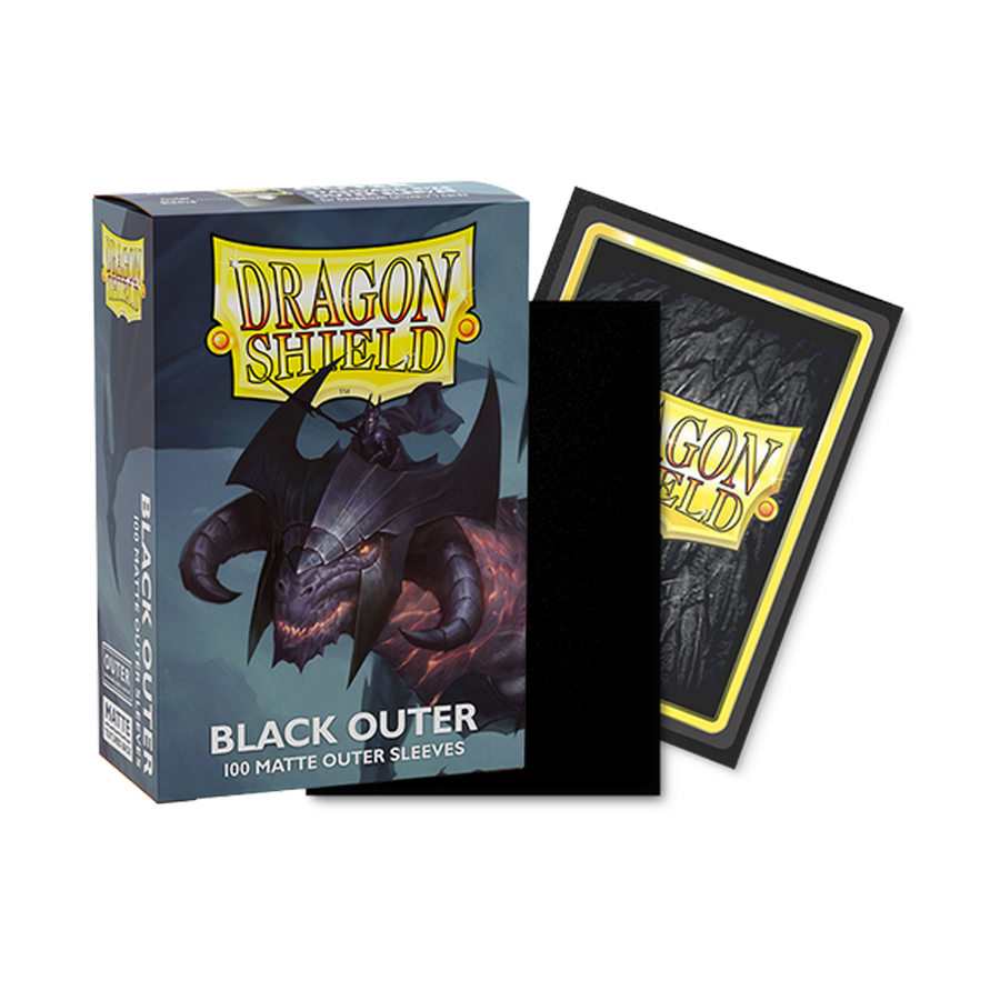 Dragon Shield Standard Outer Sleeves Matte Black (100 Sleeves)