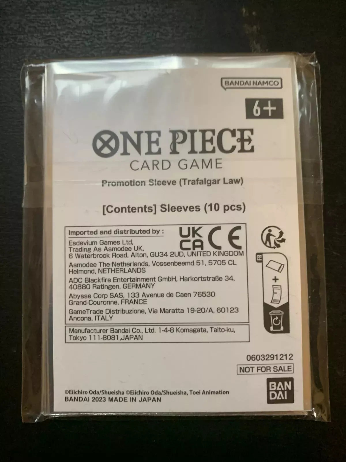 One Piece Promo Don!!! Sleeves Law (10 Sleeves)