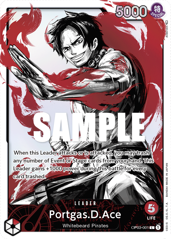 OP03-001 L Portgas.D.Ace AA