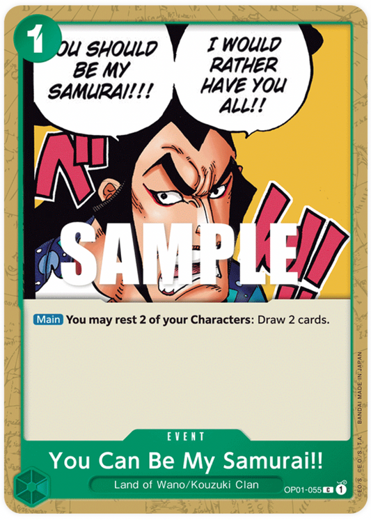 OP01-055 C You Can Be My Samurai!!