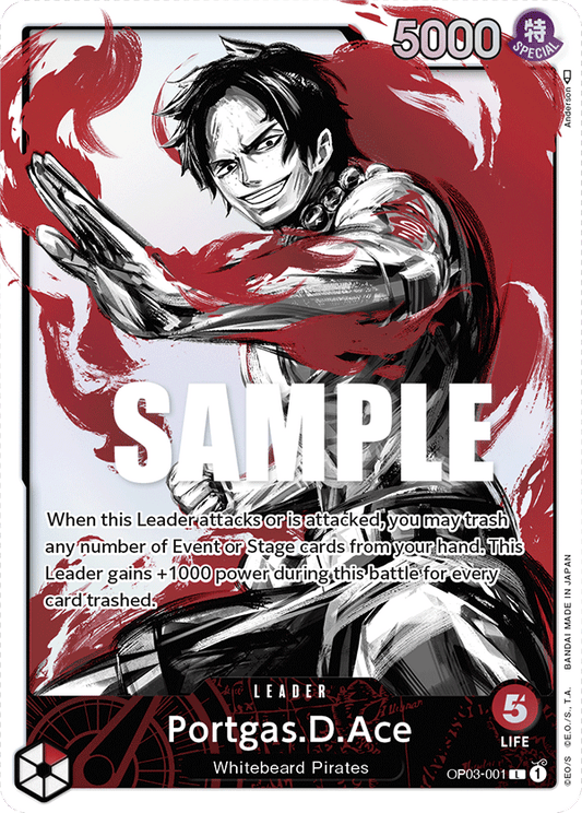 OP03-001 L Portgas.D.Ace AA