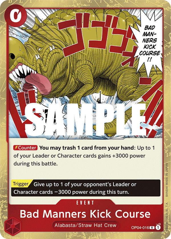 OP04-016 R Bad Manners Kick Course