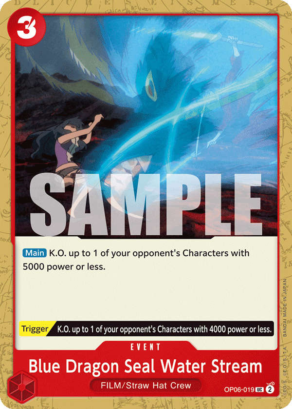 OP06-019 UC Blue Dragon Seal Water Stream