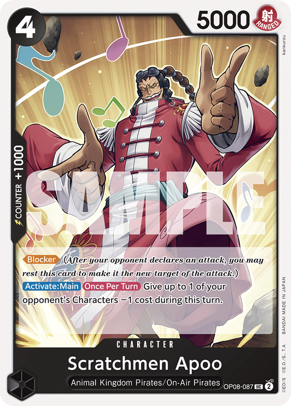 OP08-087 UC Scratchmen Apoo