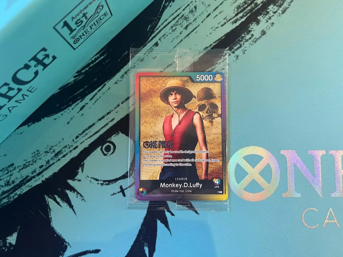 One Piece TCG - Monkey.D.Luffy Promo Rainbow Leader - Sealed Pack - 2 Cards